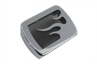Chrome Coil Cover w/ Flame Accent for Harley 1965-99 Big Twins