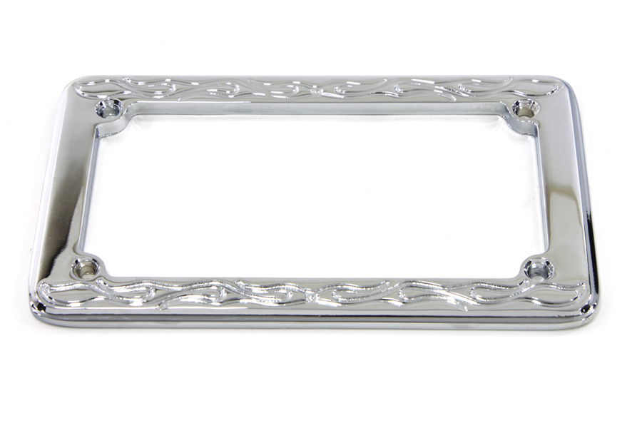 License Plate Frame Flame Style 4" x 7-1/2"