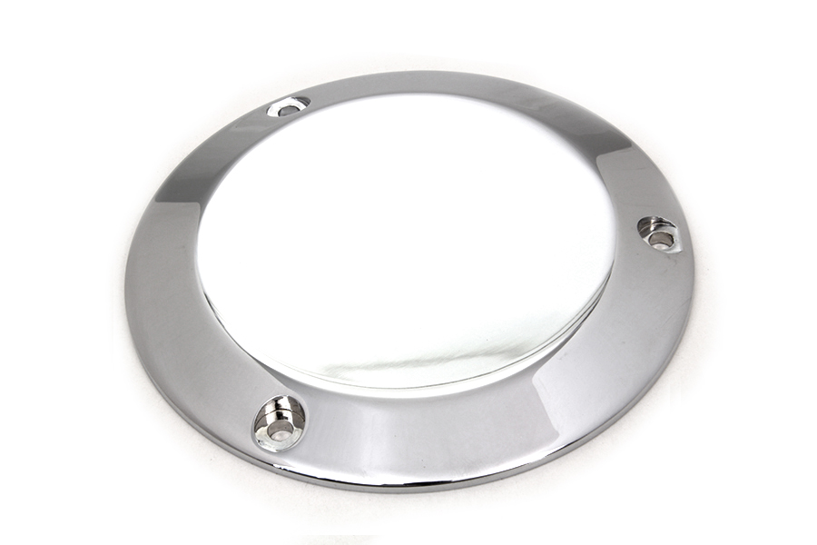 Smooth Chrome 3-Hole Derby Cover for Big Twins 1970-1998