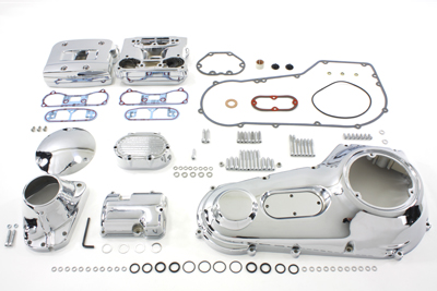 Chrome 1989-1991 FLST & FXST Engine Dress Up Kit