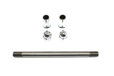 Chrome Front Axle Kit 5/8" OD 9" Long Acorn Style for Harley