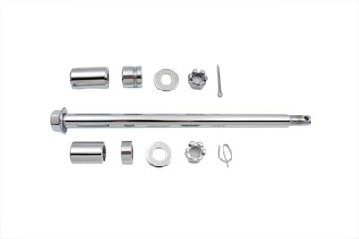 Chrome Rear Axle Kit 3/4" OD 13-1/4" Long for FLT 2000-2001