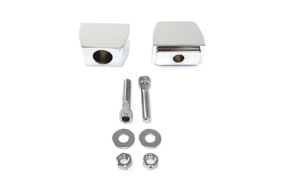 Chrome Rear Axle Adjuster Block Set for Harley FXD 1991-2005