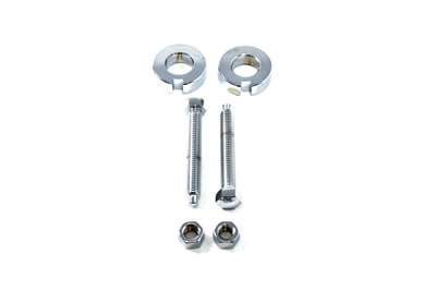 Chrome Rear Axle Adjuster Kit for Harley 2000-07 FXST & FLST