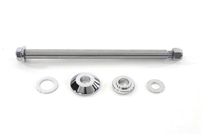 Chrome Front Axle Kit 5/8\" OD 12\" Long for FLSTS 1997-UP Softail