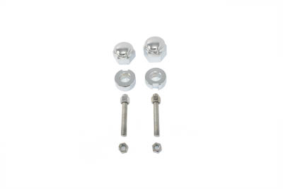 Chrome Rear Axle Adjuster & Nut Kit for 1986-92 Harley Softails
