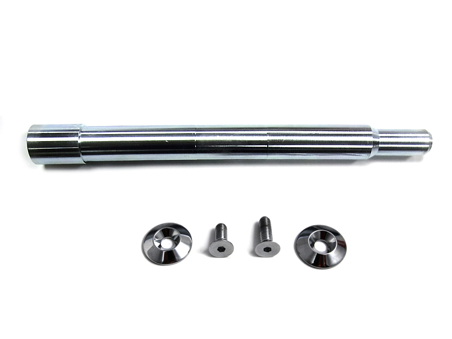 Chrome Flush Mount Front Axle Kit 25mm for FL 2008-UP Big Twins