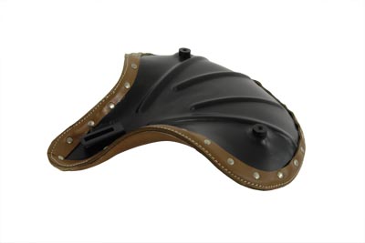 Brown Leather Replica Solo Seat for 1929-84 Harley Big Twins