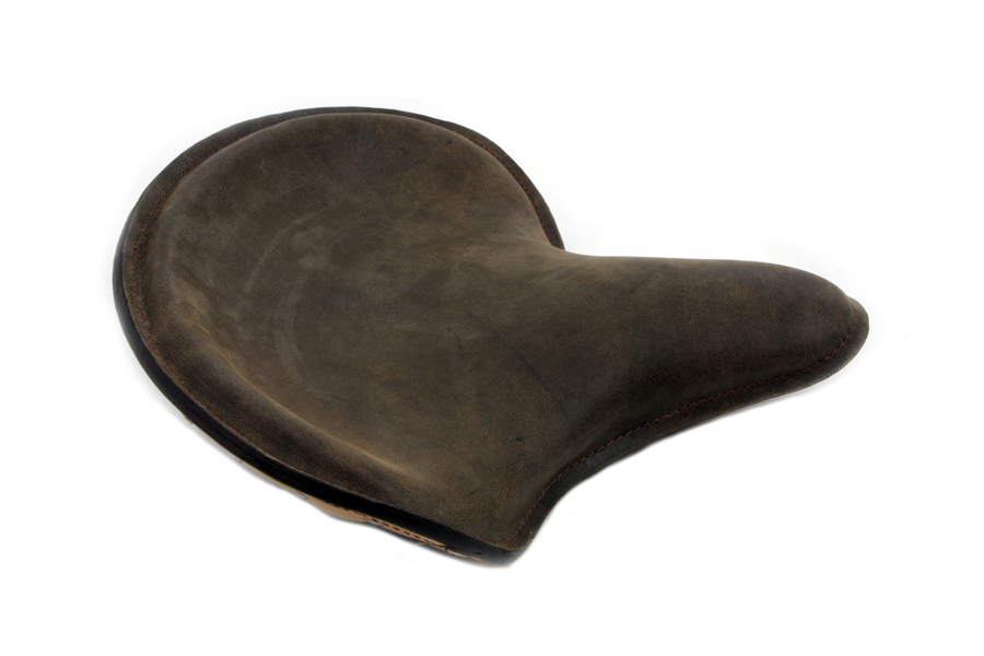 Brown Leather Replica Solo Seat for 1929-84 Harley Big Twins