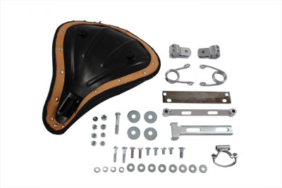Rigid Frame Solo Seat and Mount Kit for Harley & Customs