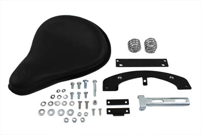 Black Leather Solo Seat Kit for XL 1979-1981 Harley Sportster