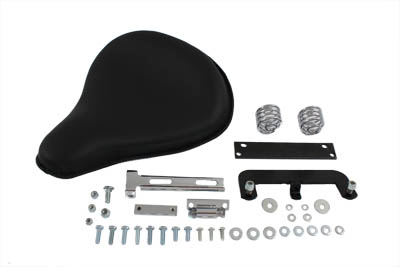 Black Leather Solo Seat Kit for XL 1982-2003 Harley Sportster