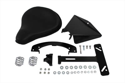 Black Leather Solo Seat Kit for XL 2004-2006 Harley Sportster