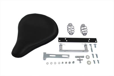 Black Leather Solo Seat & Mount Kit for 1984-99 Harley Softails