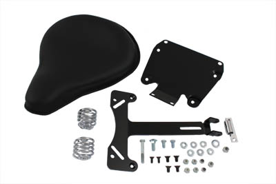 Black Leather Solo Seat & Mount Kit for FXD 2006-UP Harley DYNA