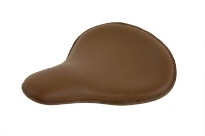 Brown Leather Velo Racer Solo Seat for Harley & Customs