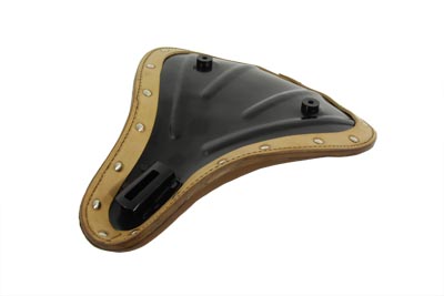 Brown Leather Velo Racer Solo Seat for Harley & Customs