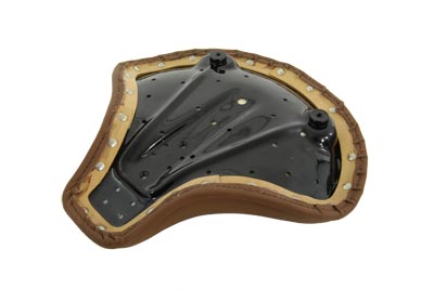 CH Style Brown Leather Solo Seat for Harley & Customs