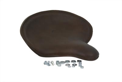 Brown Leather Replica Style Solo Seat for 1929-84 Harley Big Twins