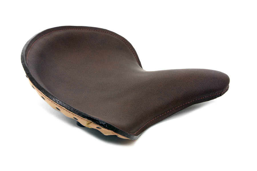 Brown Leather Replica Style Solo Seat for 1929-84 Harley Big Twins