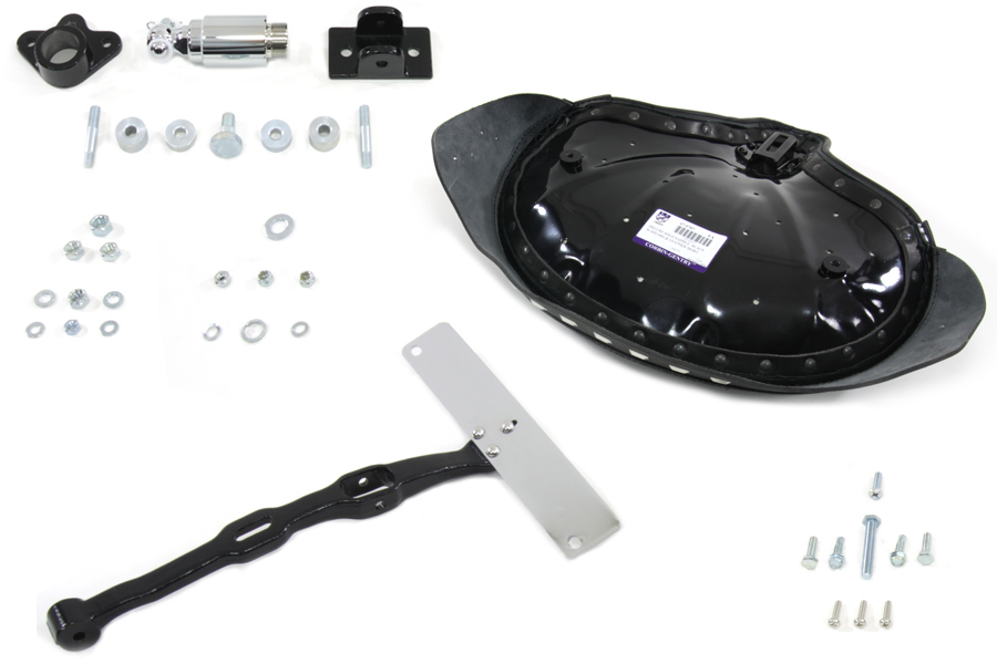 Black Police Solo Seat Kit for 1984-1999 Softails