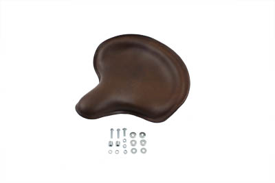 Replica Dark Brown Leather Solo Seat for 1929-84 Harley Big Twins