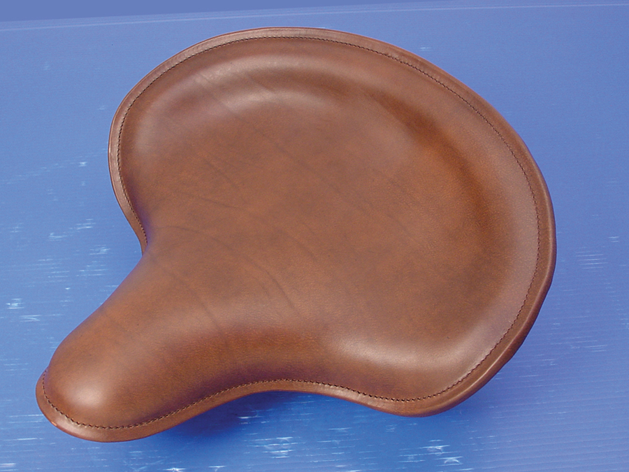 Replica Bomber Brown Solo Seat for 1929-84 Harley Big Twins