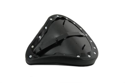 Black Vinyl Velocipede Style Solo Seat for Harley & Customs