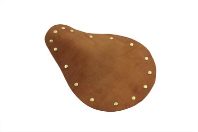 Bare Bones Brown Leather Solo Seat for Harley & Customs
