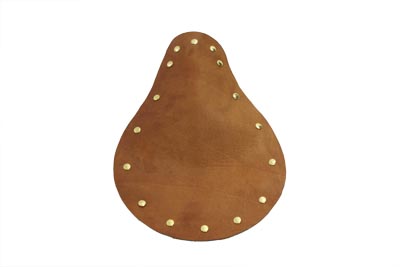 Bare Bones Brown Leather Solo Seat for Harley & Customs