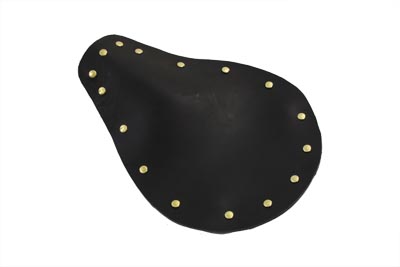 Bare Bones Black Leather Solo Seat for Harley & Customs