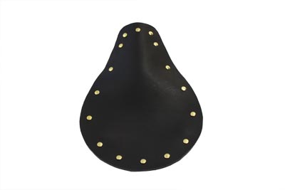Bare Bones Black Leather Solo Seat for Harley & Customs