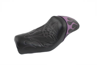 Gunfighter Seat Purple Flame Style for XL 2004-2006 Sportsters