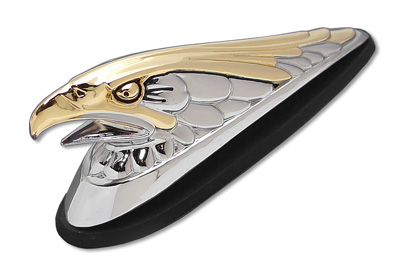 Front Fender Trim Ornament Eagle with Gold Inlay