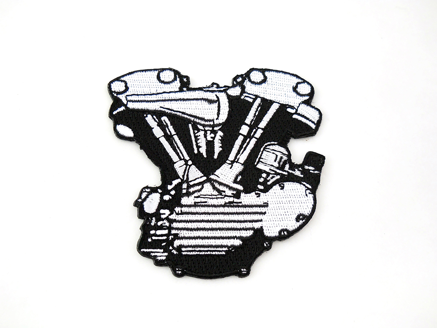 Black and White Knucklehead Engine Patches