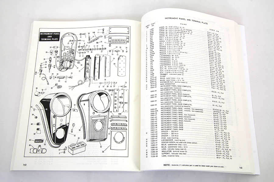 Spare Parts Book for 1961-1971 Big Twin