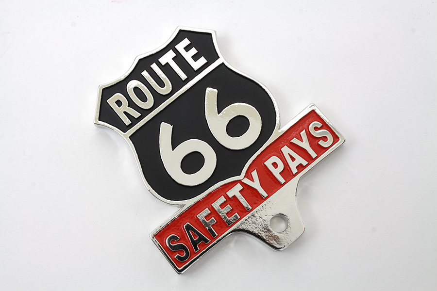 Route 66 License Plate Topper, 3-1/2" Tall