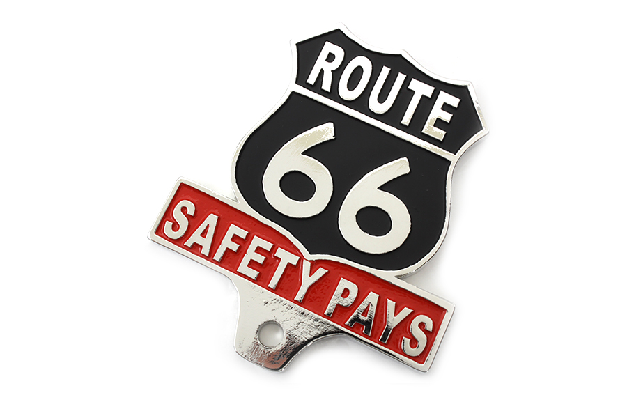 Route 66 License Plate Topper, 3-1/2" Tall