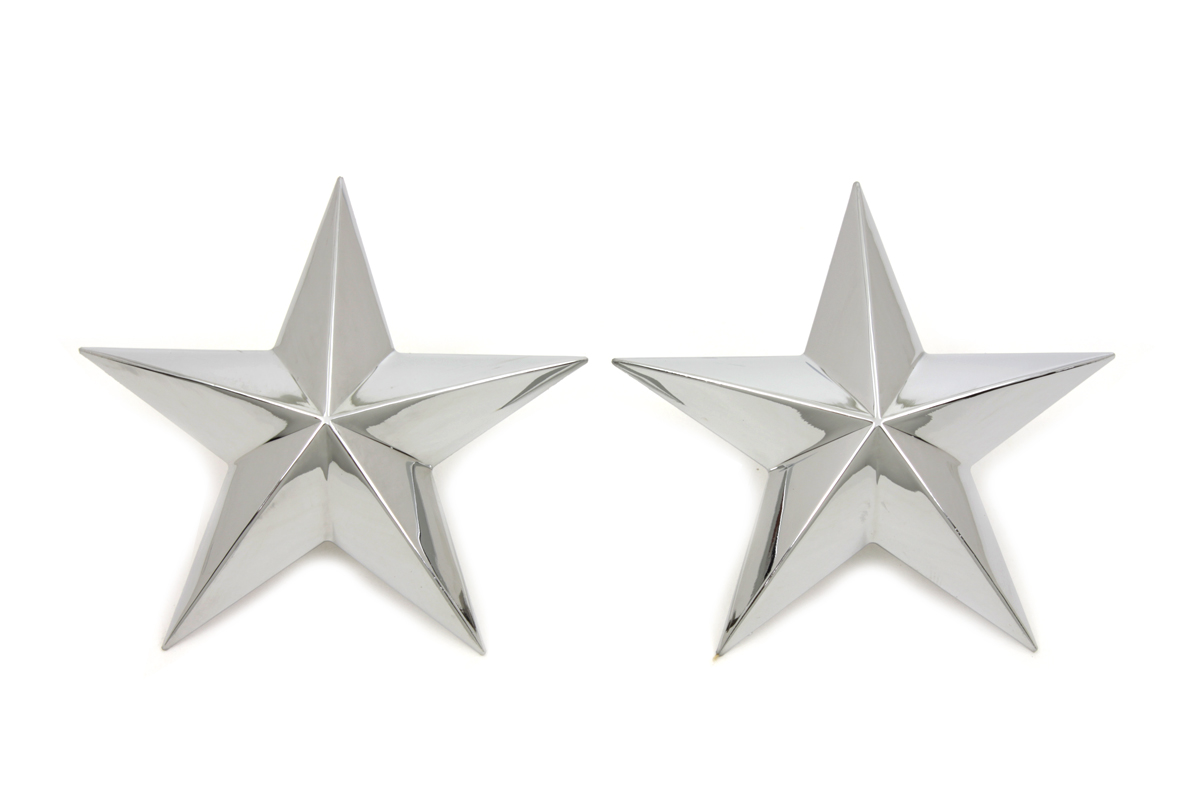 Chrome 3.75" Decorative Star Stud Set