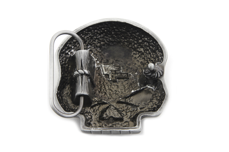 Pewter Skull Belt Buckle