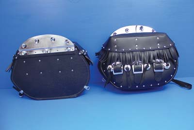 Black Leather Saddlebag Set for 1936-1957 EL & FL