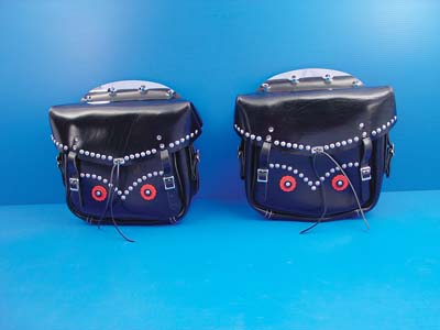 Rigid Loctite Saddlebags Black for Harley FL 1945-1948 Big Twins