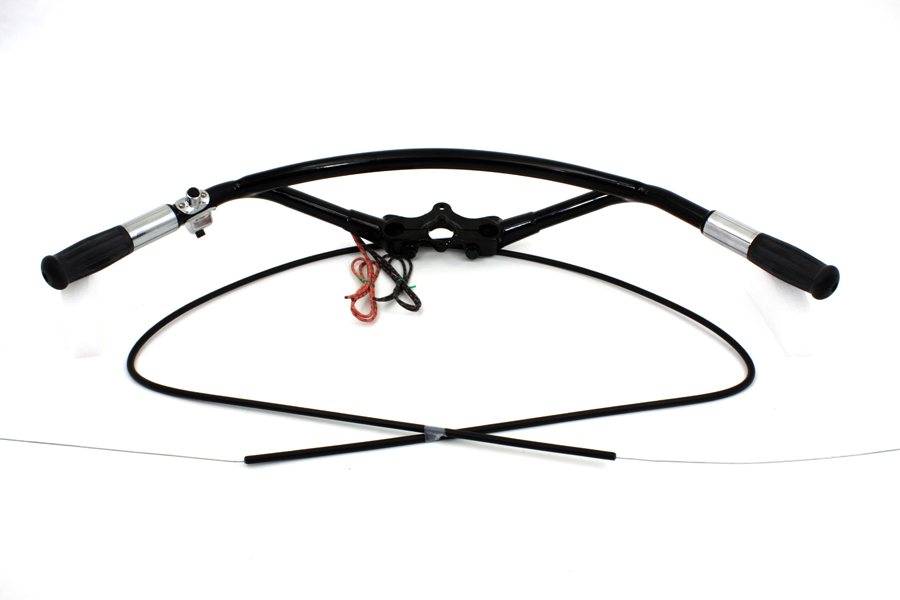 Spring Fork Handlebar Assembly Black for Harley 1936-52 Big Twins
