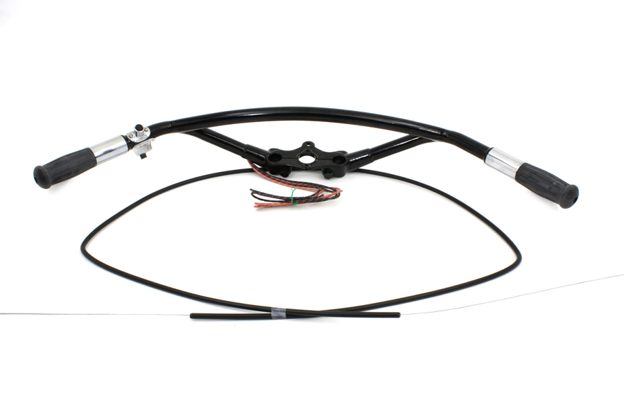 Spring Fork Handlebar Assembly Black for Harley 1936-58 Big Twins