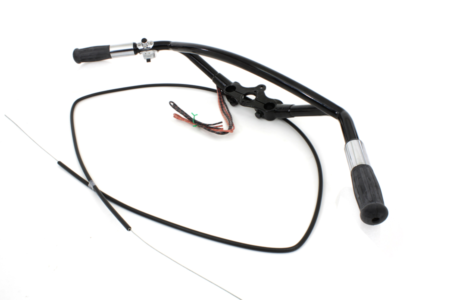 Spring Fork Handlebar Assembly Black for Harley 1936-58 Big Twins