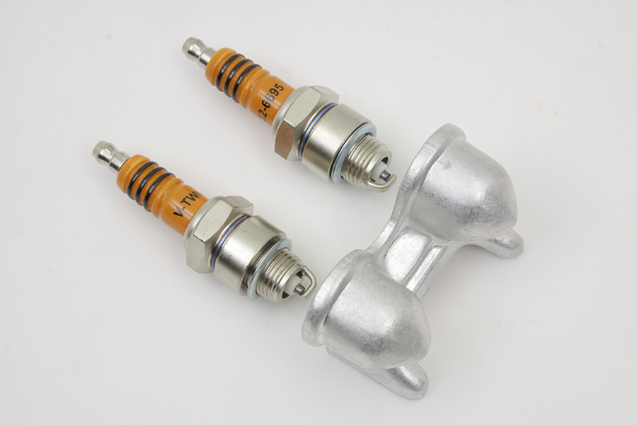 FL 1948-1964 Spark Plug Holder and Plug Set