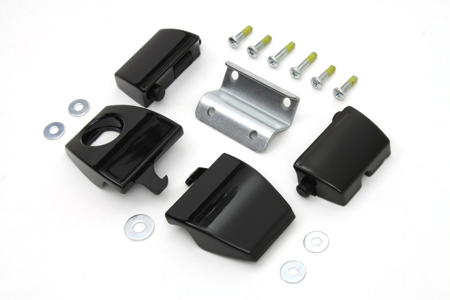FLT 2006-2013 Wyatt Gatling Black Touring Pack Luggage Latch Kit