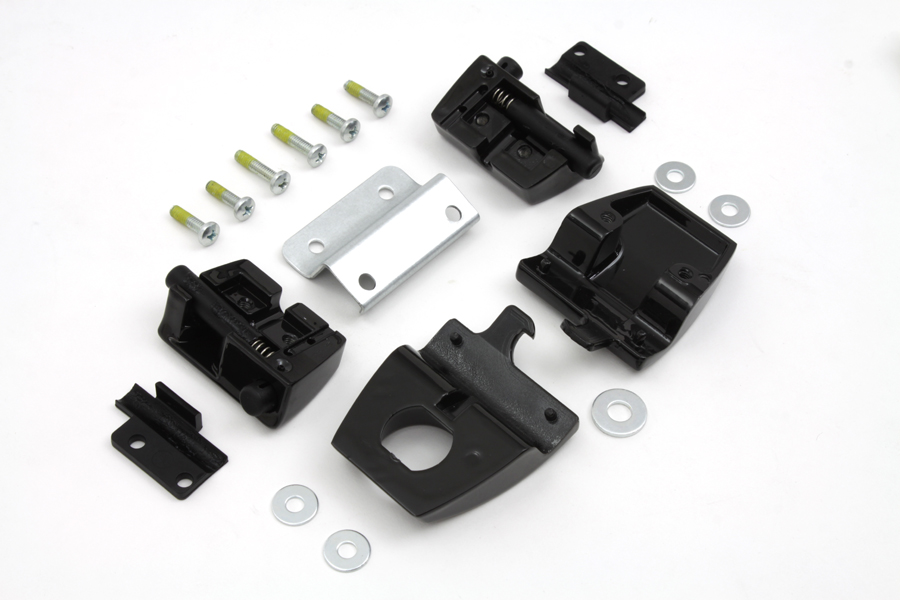 FLT 2006-2013 Wyatt Gatling Black Touring Pack Luggage Latch Kit