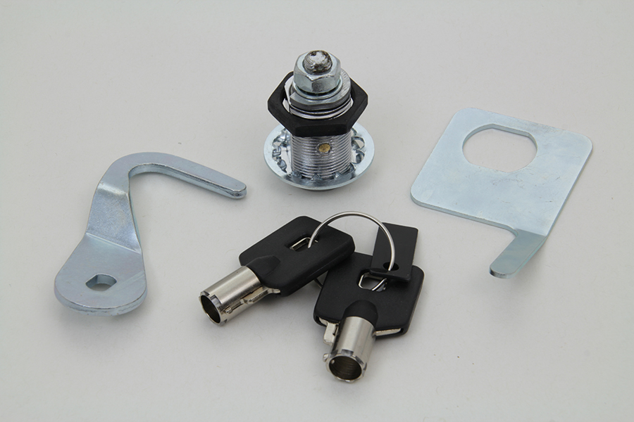 Chrome Saddlebag Lock and Key Kit for FLH Models 1992-2013