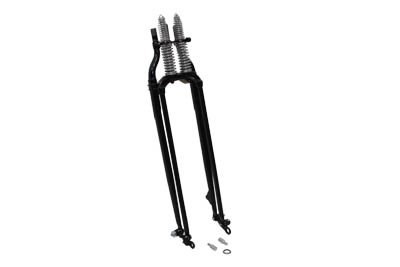 52" Inline Spring Fork Assembly Black with Chrome Springs